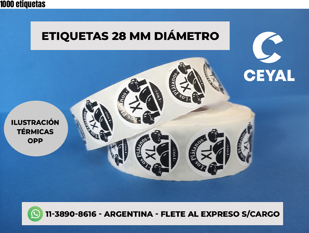 1000 etiquetas