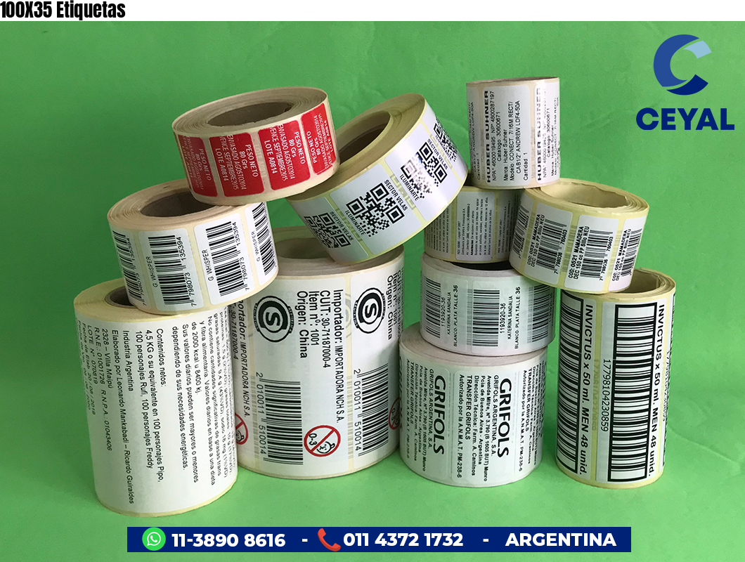 100X35 Etiquetas
