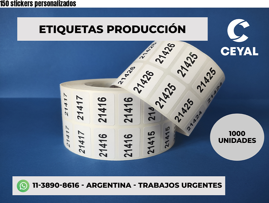 150 stickers personalizados