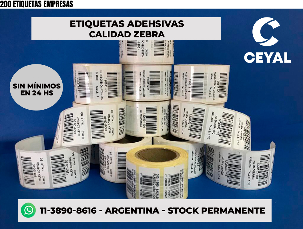 200 ETIQUETAS EMPRESAS