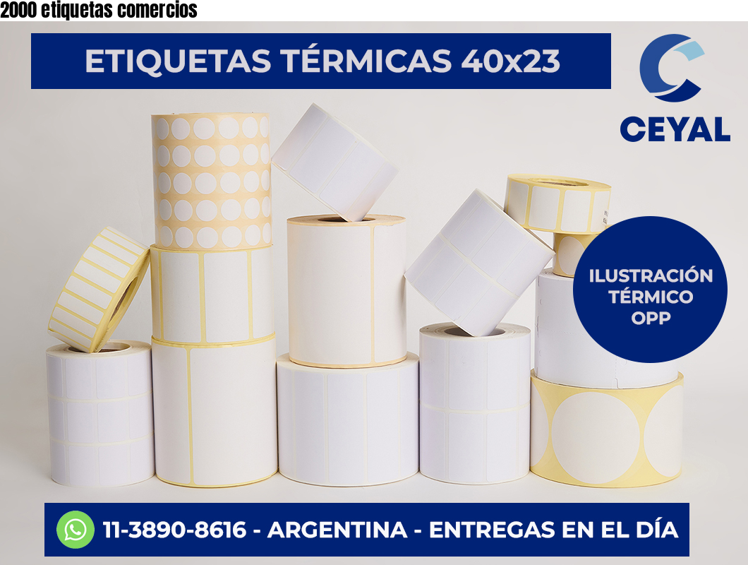 2000 etiquetas comercios
