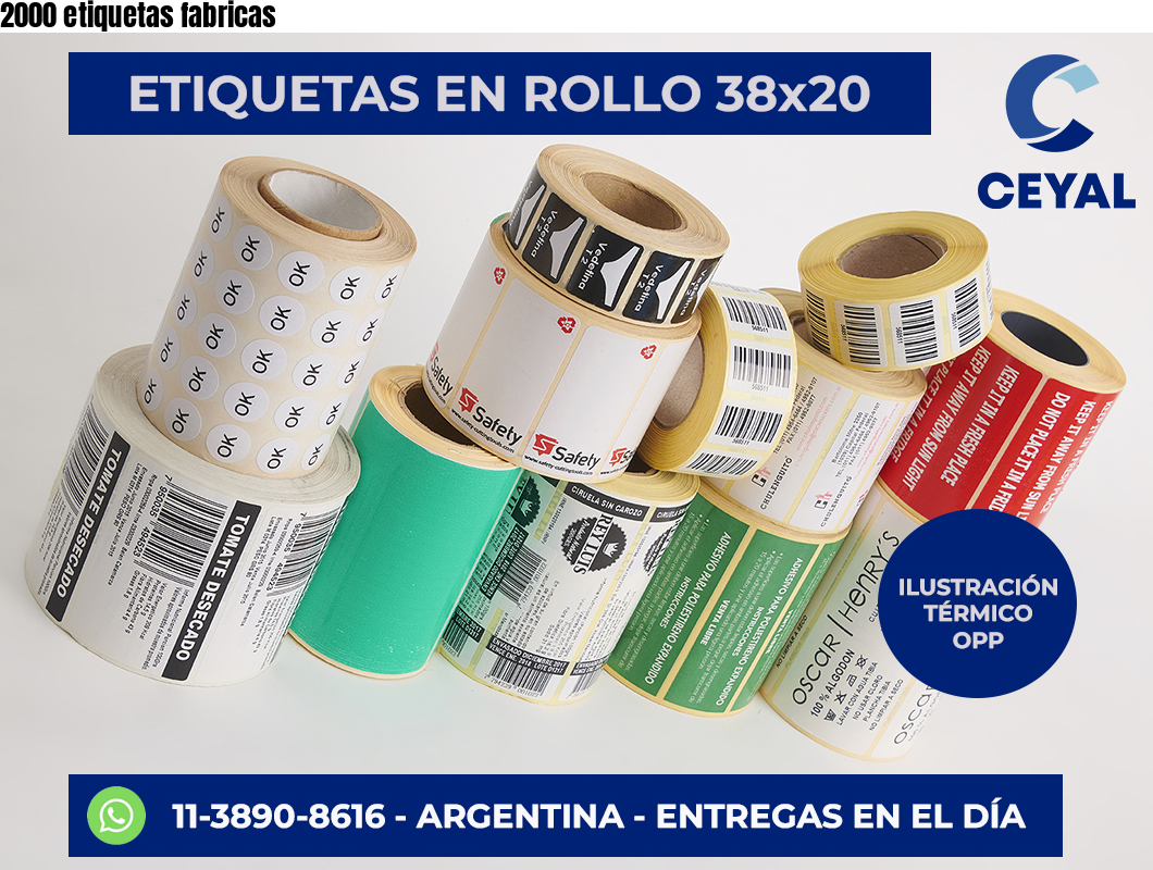 2000 etiquetas fabricas