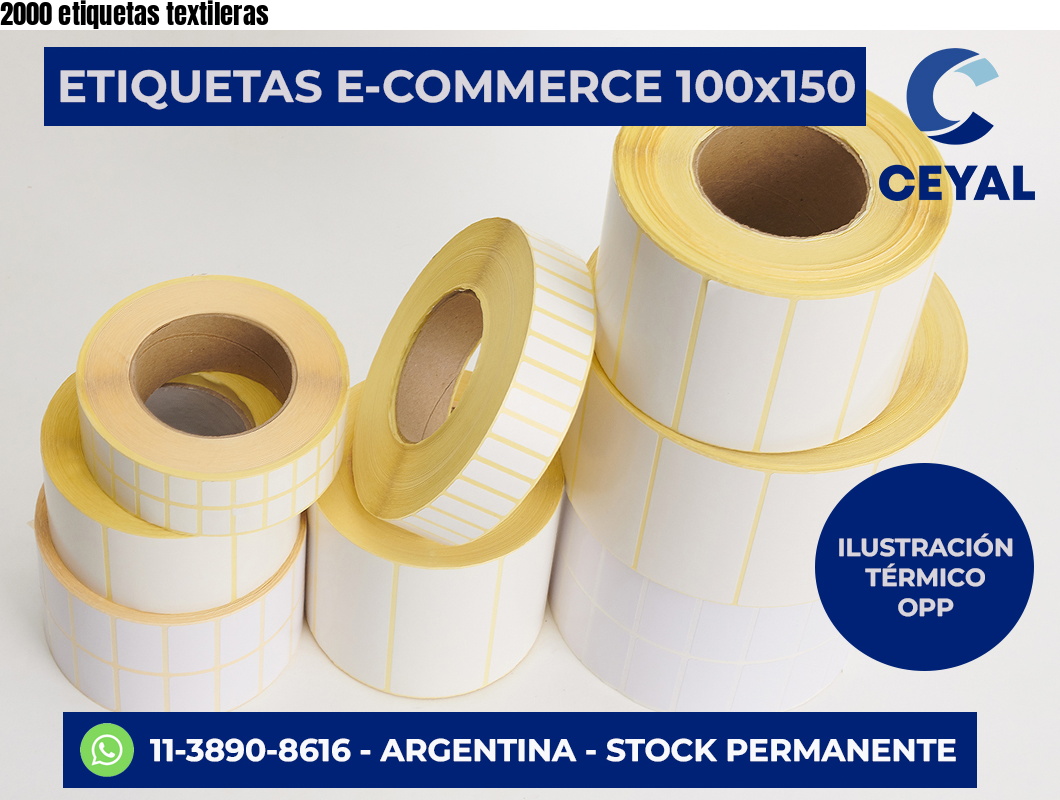 2000 etiquetas textileras