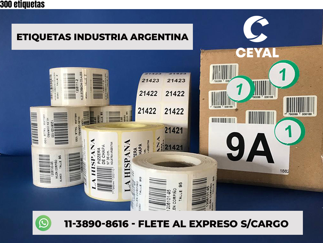 300 etiquetas