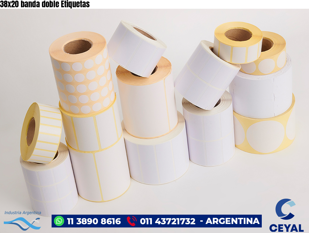 38×20 banda doble Etiquetas