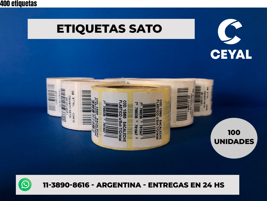 400 etiquetas