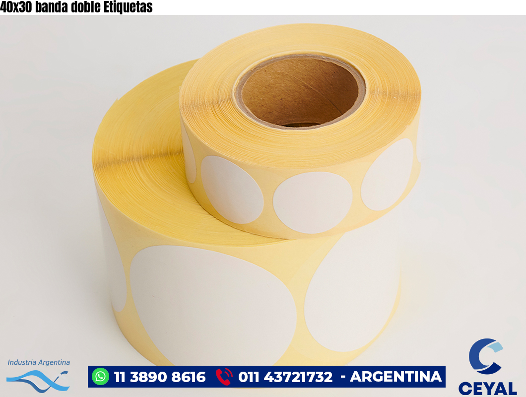 40×30 banda doble Etiquetas