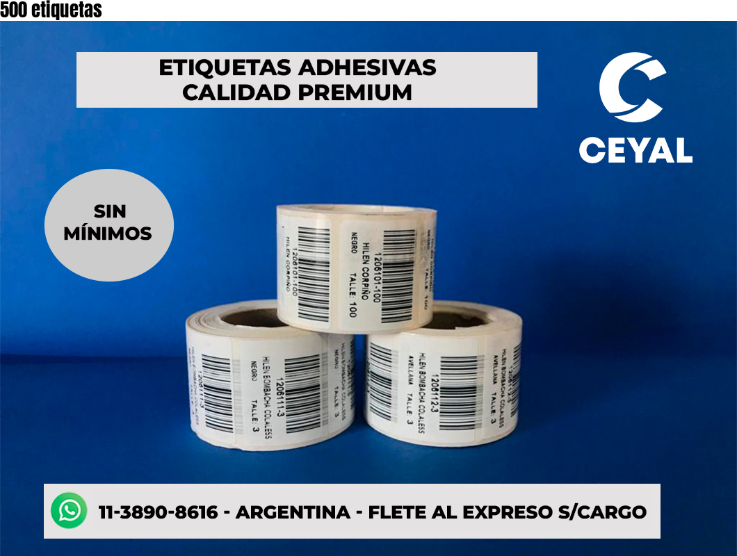 500 etiquetas