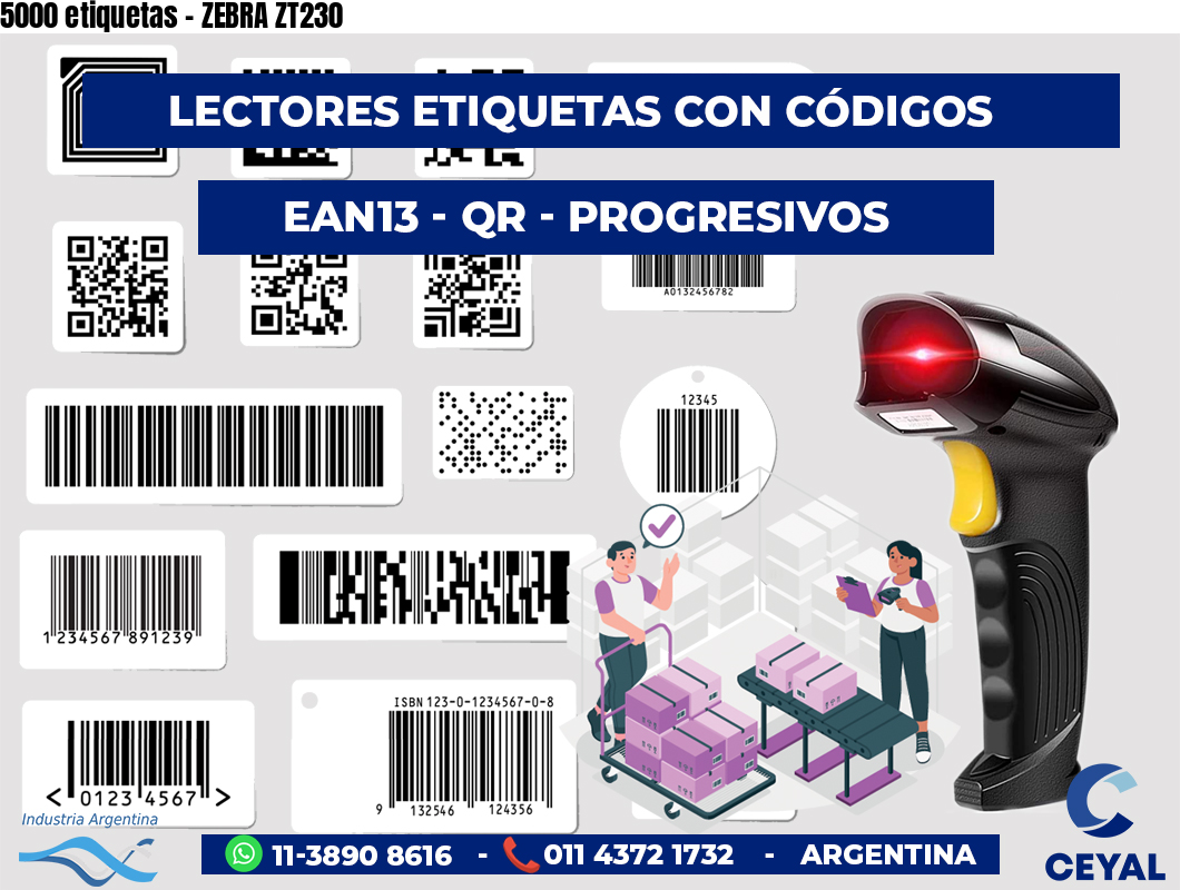 5000 etiquetas - ZEBRA ZT230