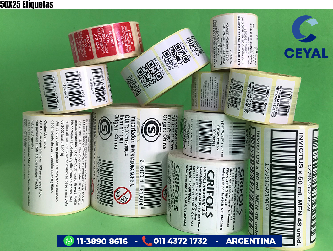 50X25 Etiquetas