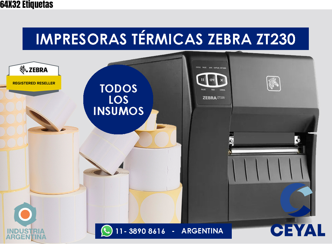 64X32 Etiquetas