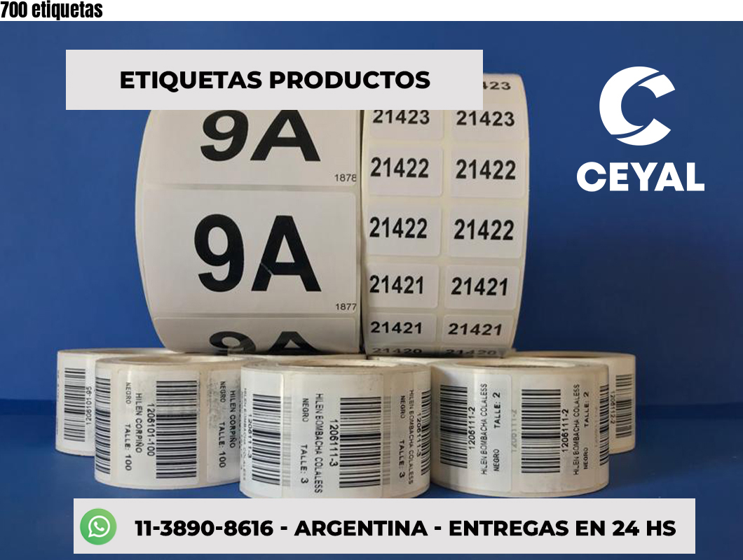 700 etiquetas