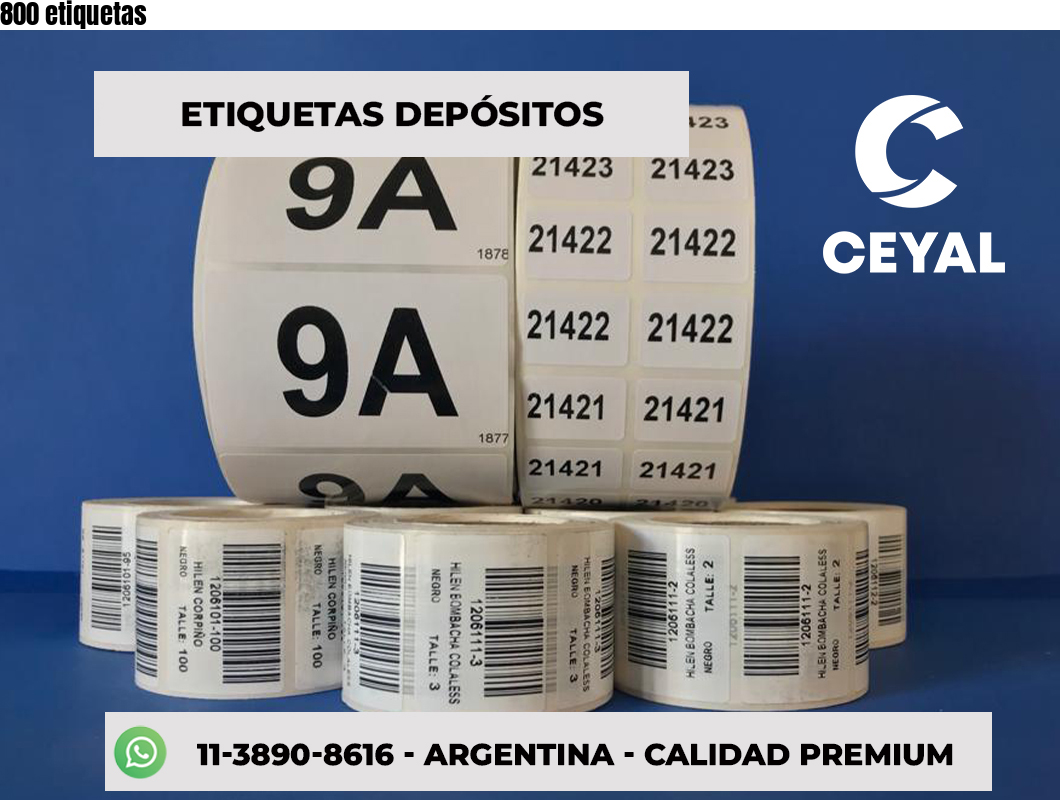 800 etiquetas