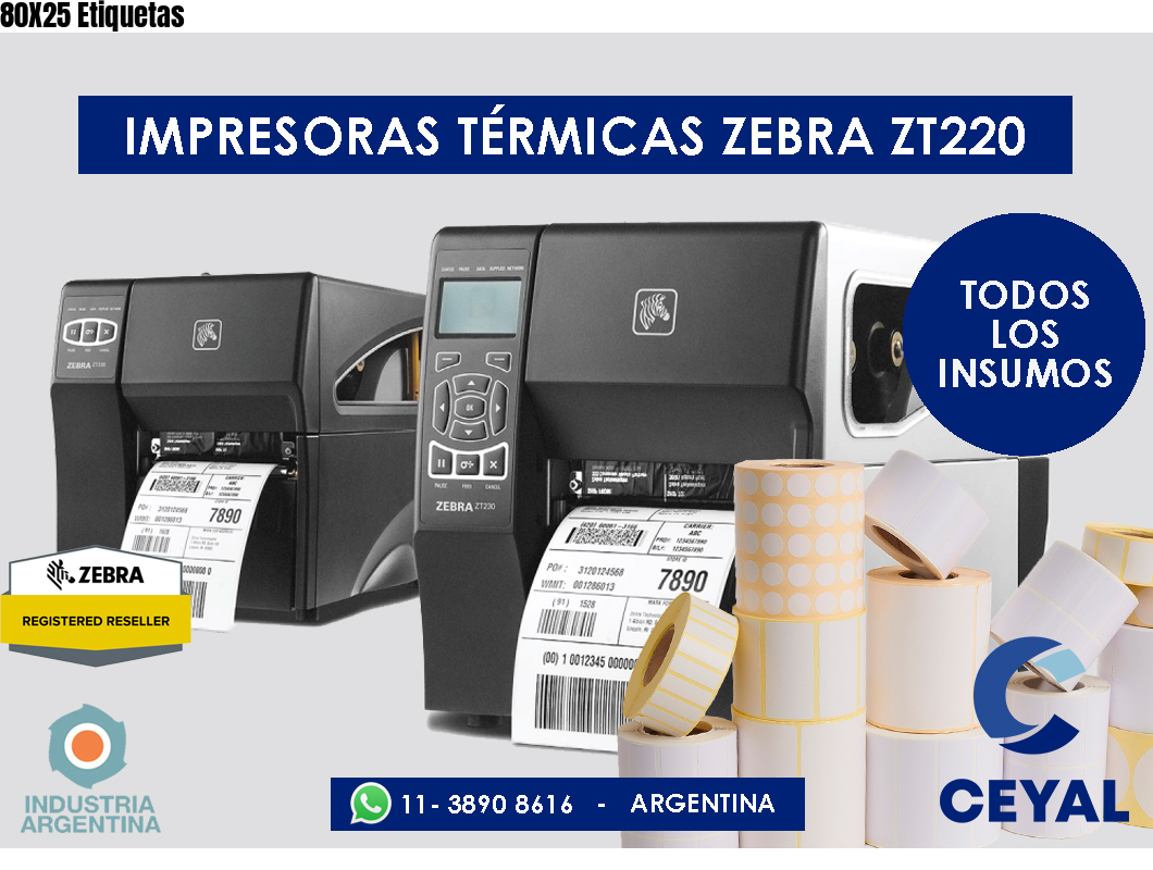 80X25 Etiquetas