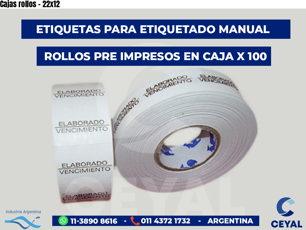 Cajas rollos - 22x12