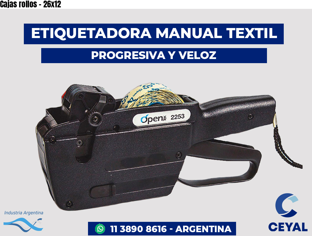 Cajas rollos - 26x12
