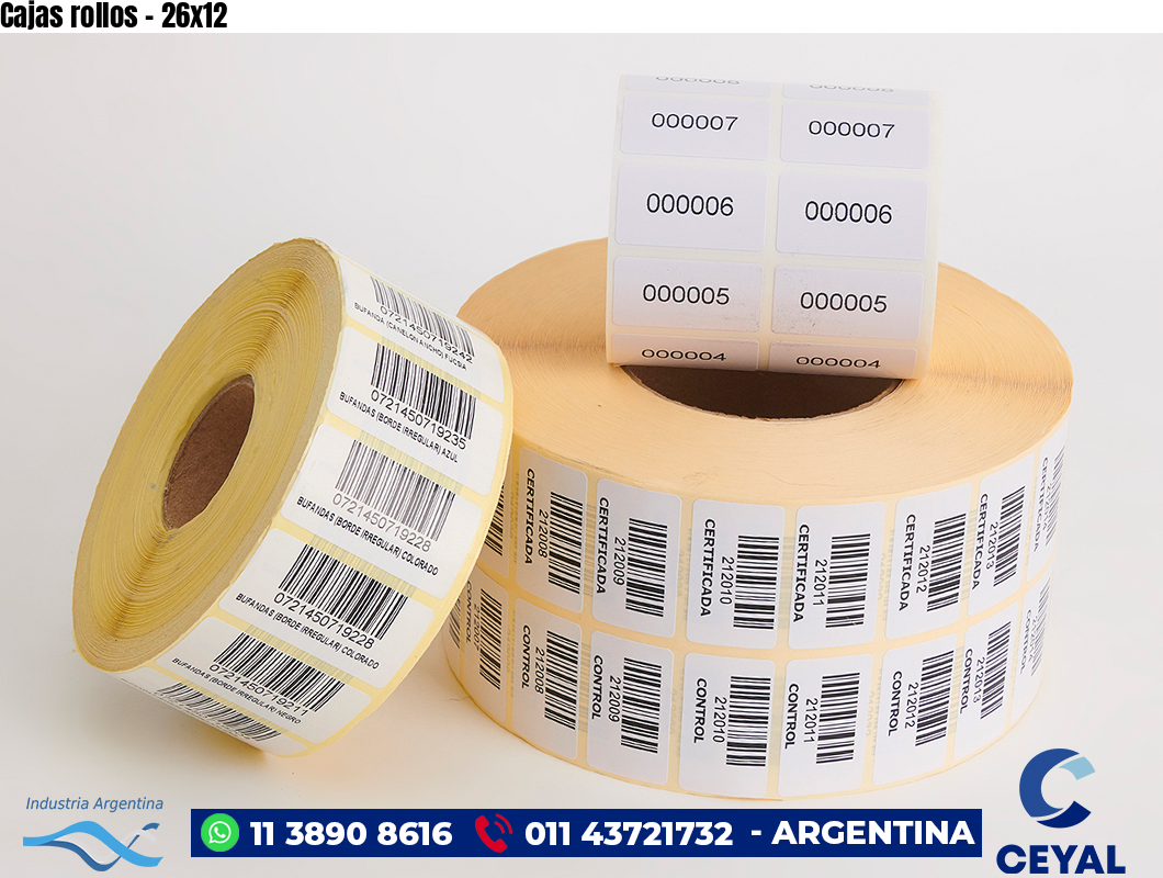 Cajas rollos - 26x12
