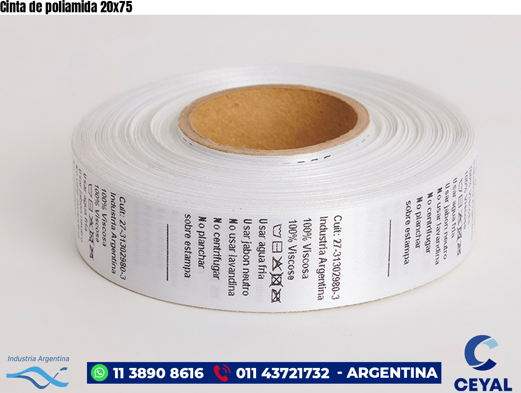 Cinta de poliamida 20×75