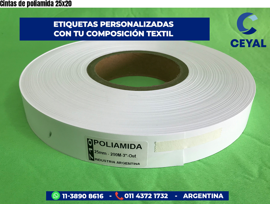 Cintas de poliamida 25×20