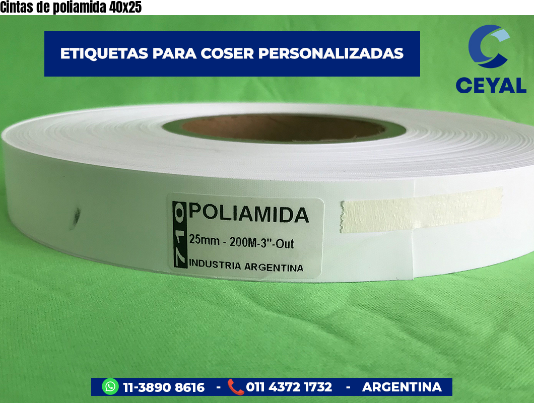 Cintas de poliamida 40×25