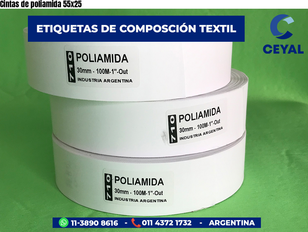Cintas de poliamida 55×25