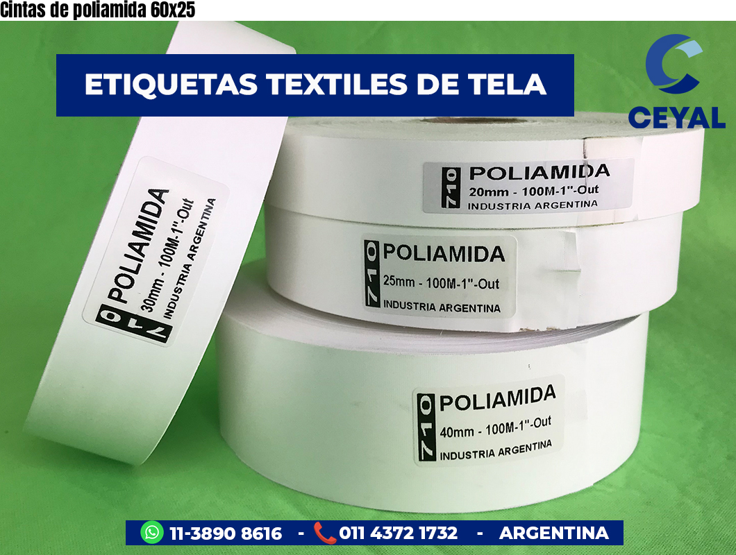 Cintas de poliamida 60×25