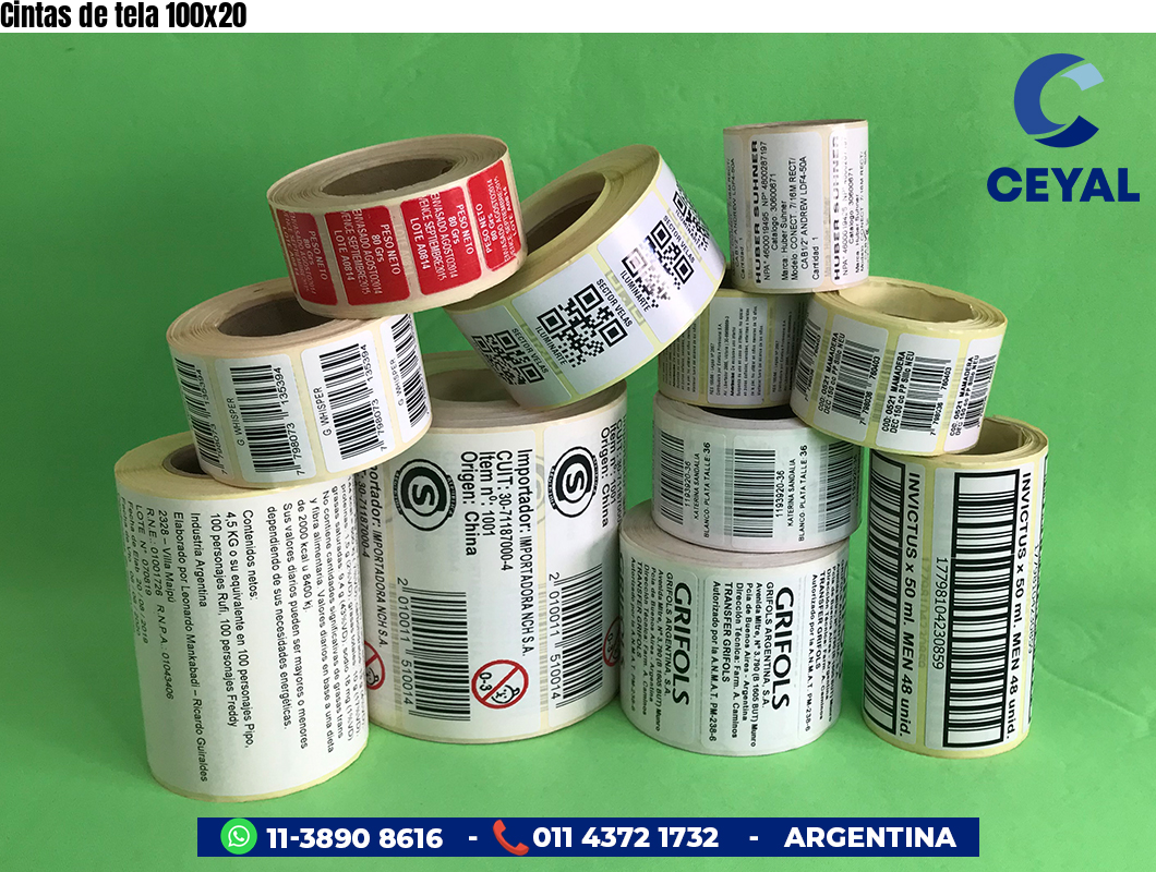 Cintas de tela 100x20