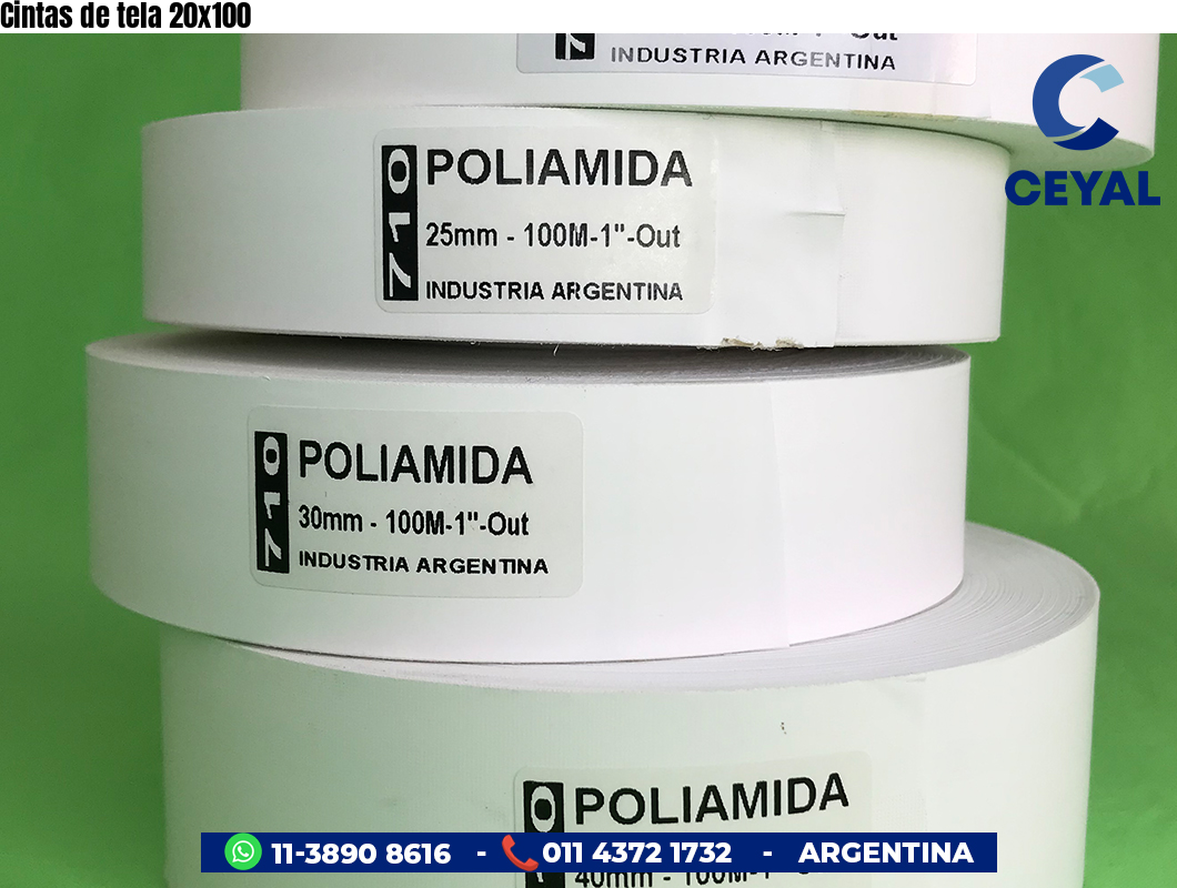 Cintas de tela 20x100