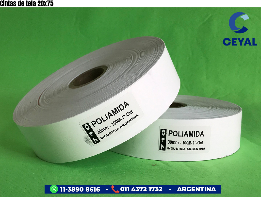 Cintas de tela 20x75
