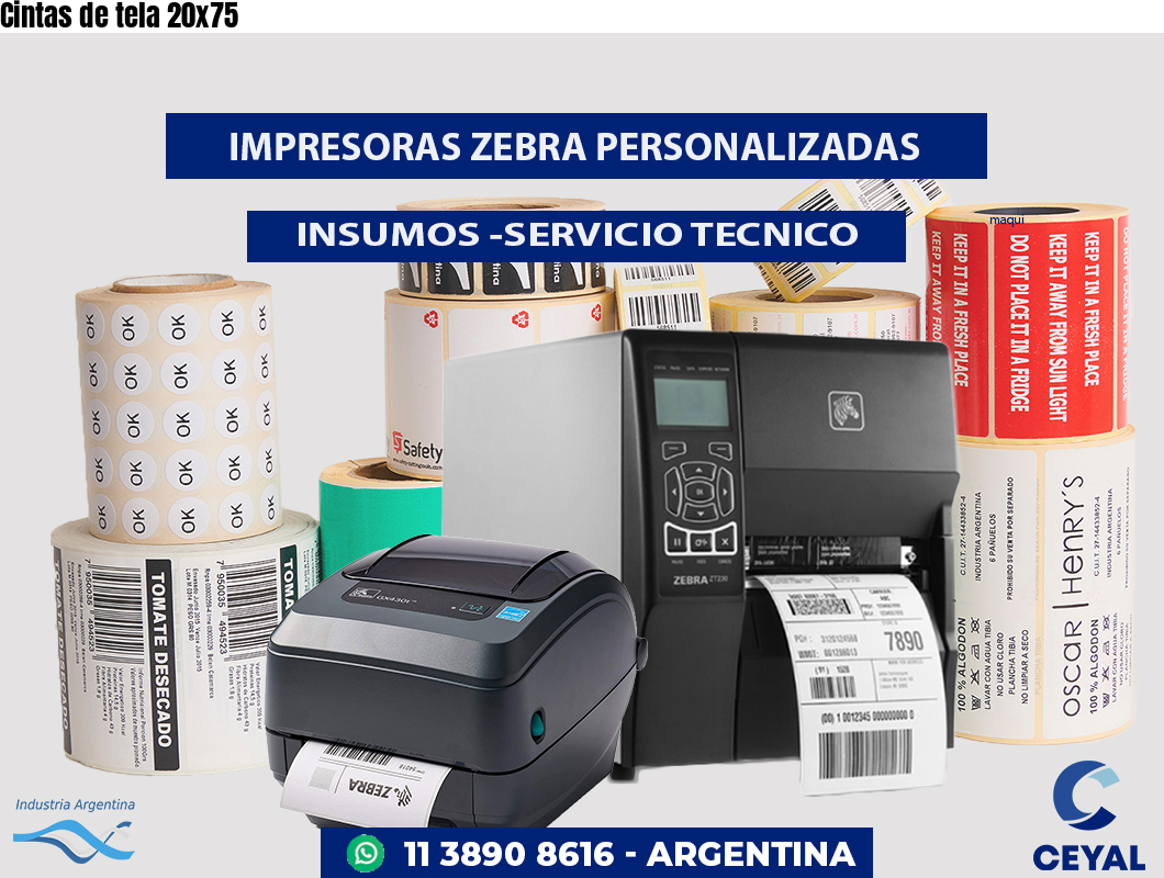 Cintas de tela 20x75