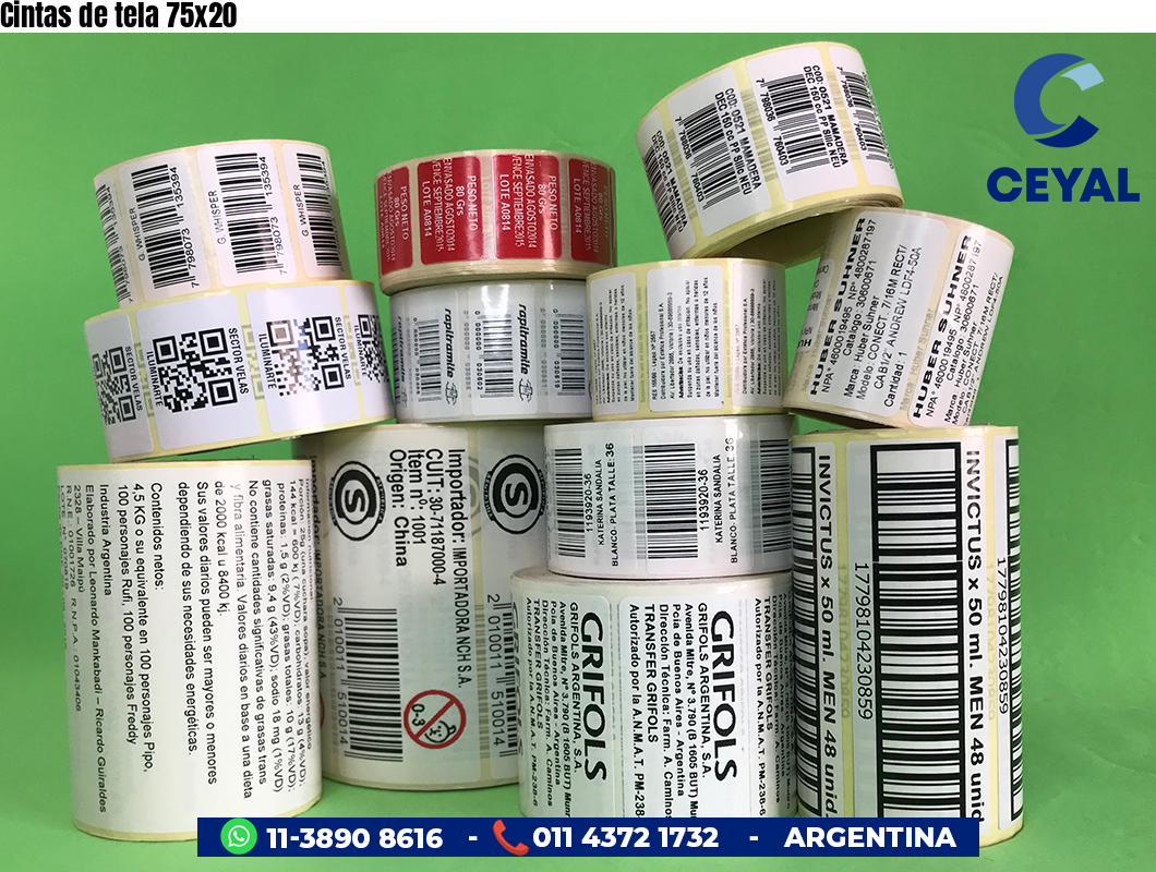 Cintas de tela 75x20