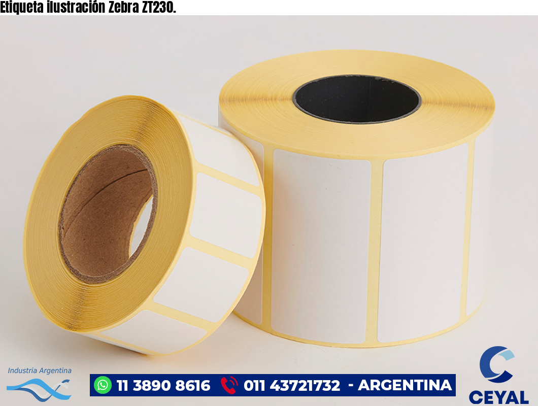 Etiqueta ilustración Zebra ZT230.