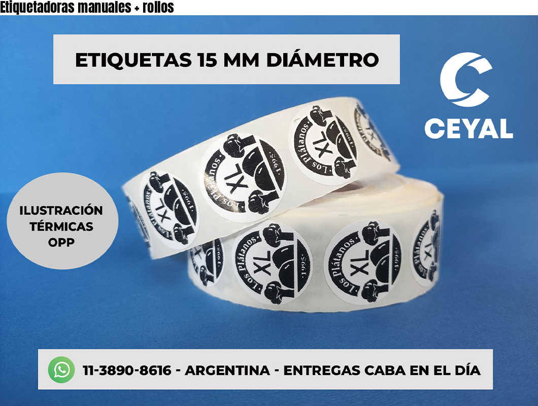Etiquetadoras manuales + rollos