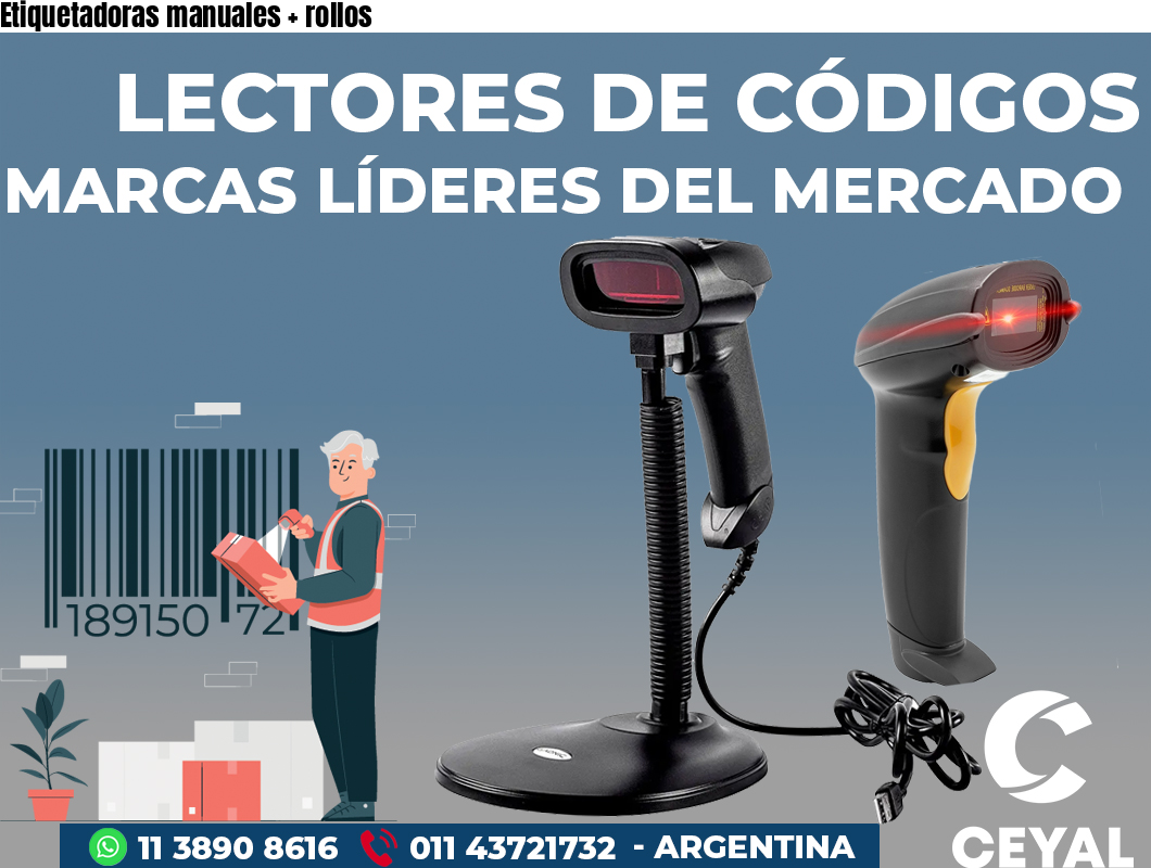 Etiquetadoras manuales + rollos