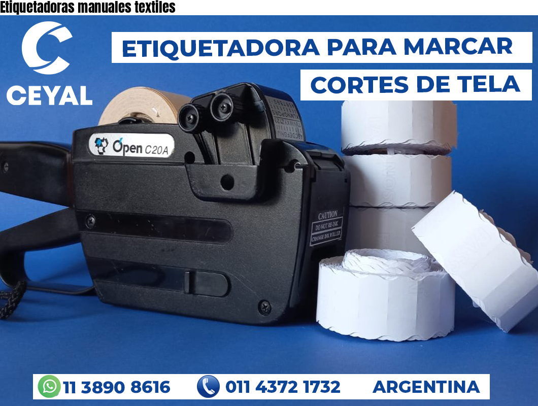 Etiquetadoras manuales textiles