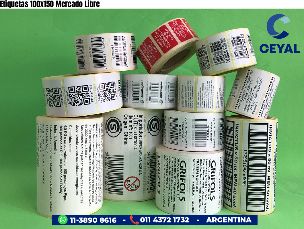 Etiquetas 100x150 Mercado Libre