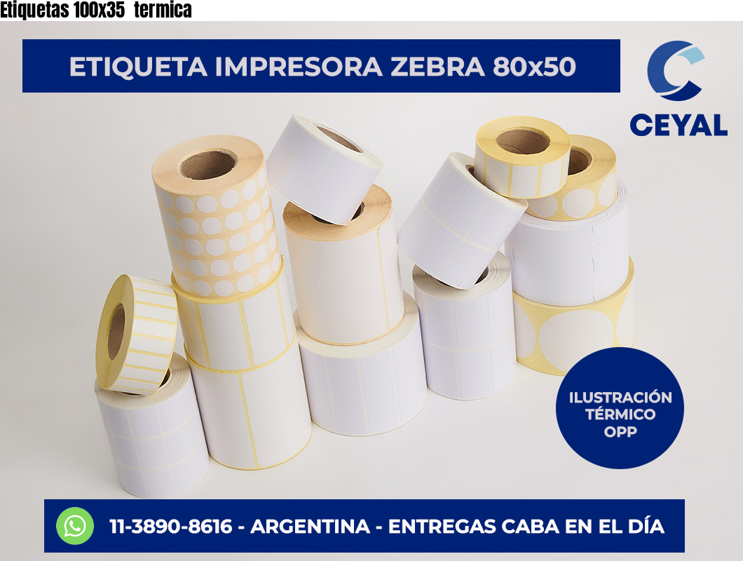 Etiquetas 100×35  termica