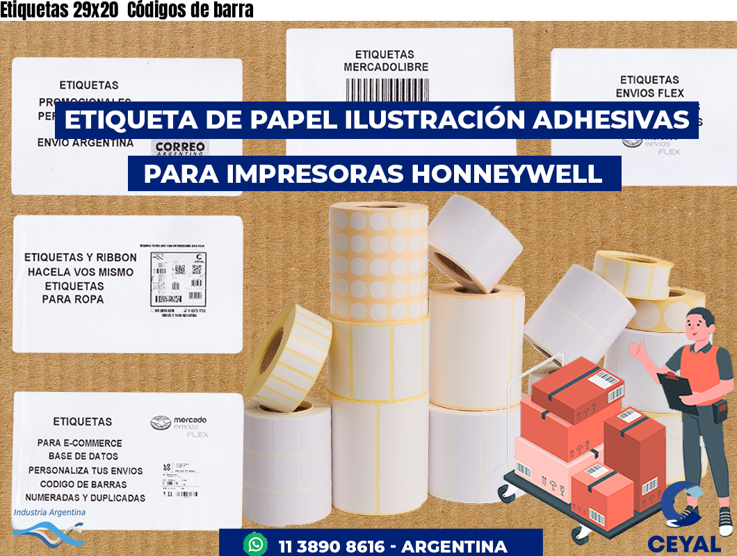Etiquetas 29x20 Códigos de barra