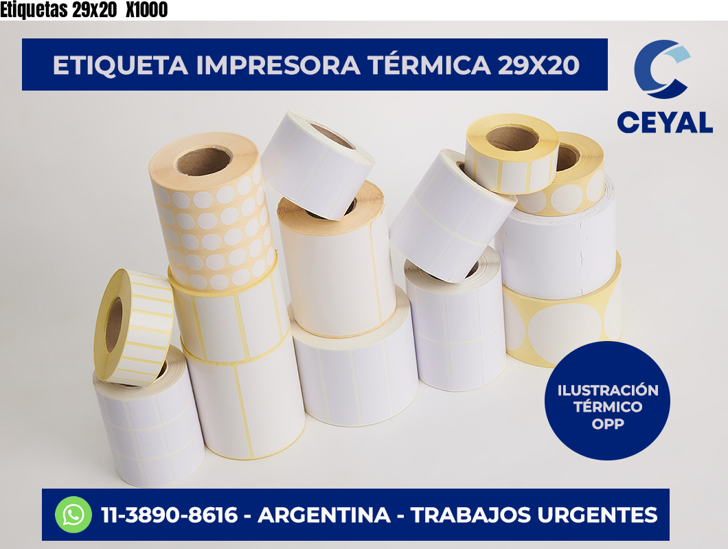 Etiquetas 29×20  X1000