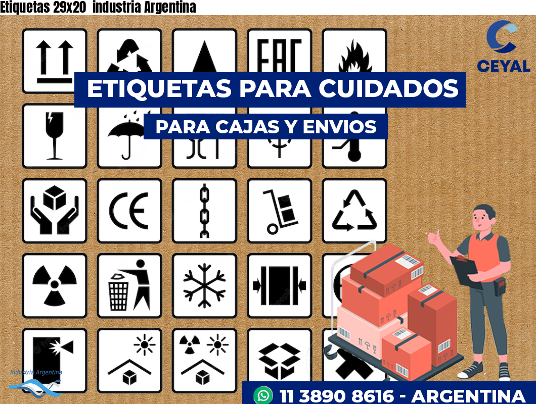 Etiquetas 29x20 industria Argentina