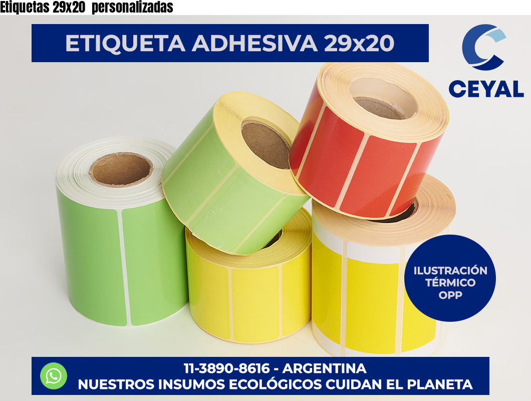 Etiquetas 29×20  personalizadas