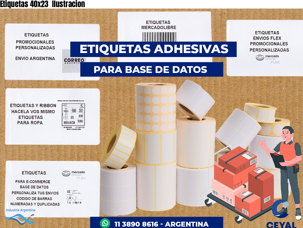 Etiquetas 40x23  Ilustracion