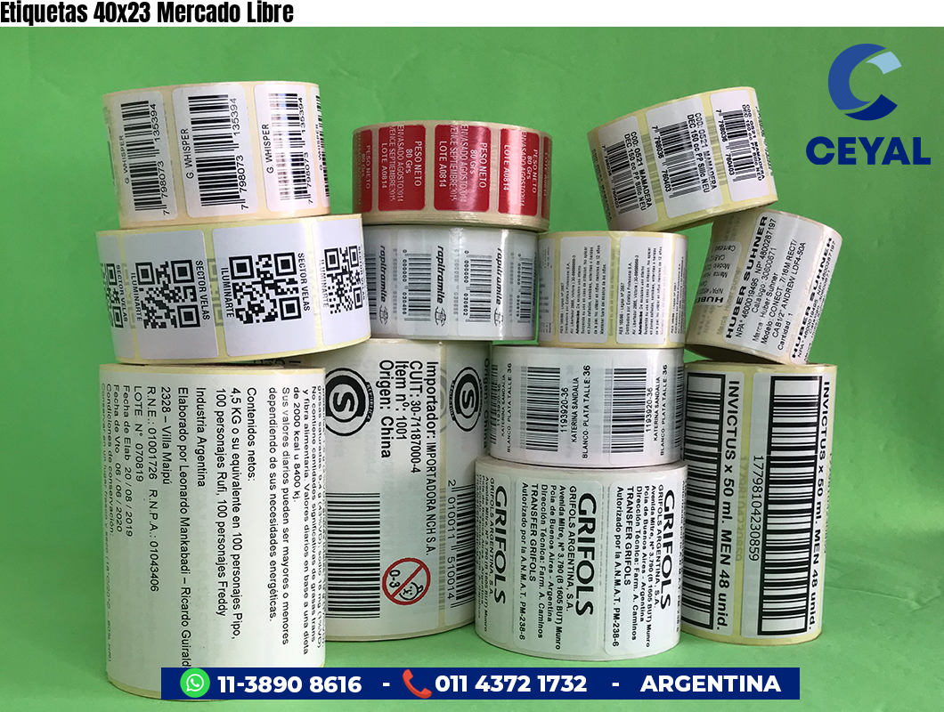 Etiquetas 40x23 Mercado Libre