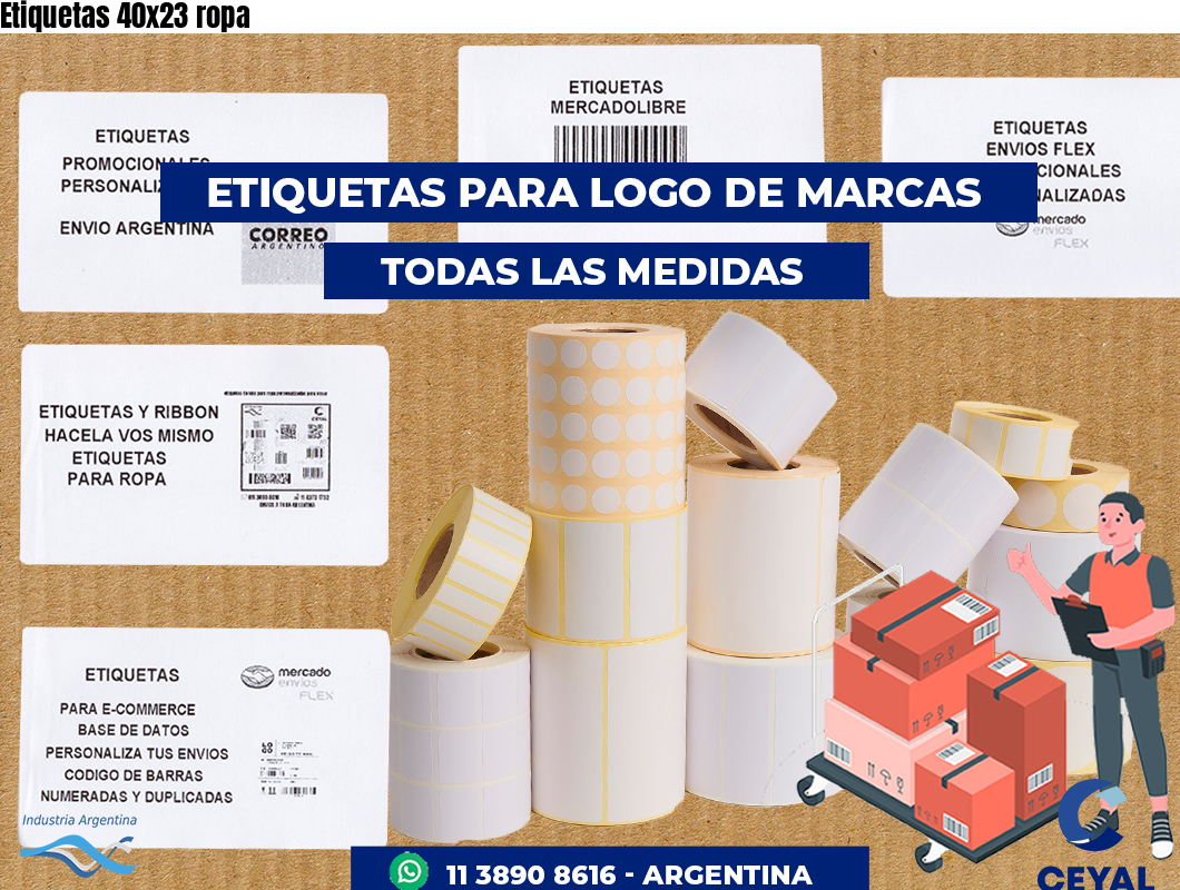Etiquetas 40x23 ropa