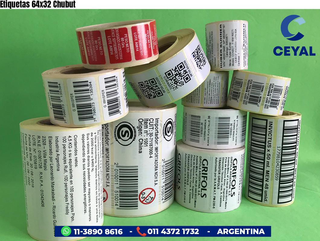 Etiquetas 64x32 Chubut