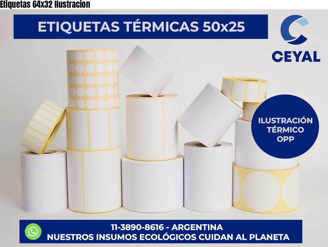 Etiquetas 64x32 Ilustracion