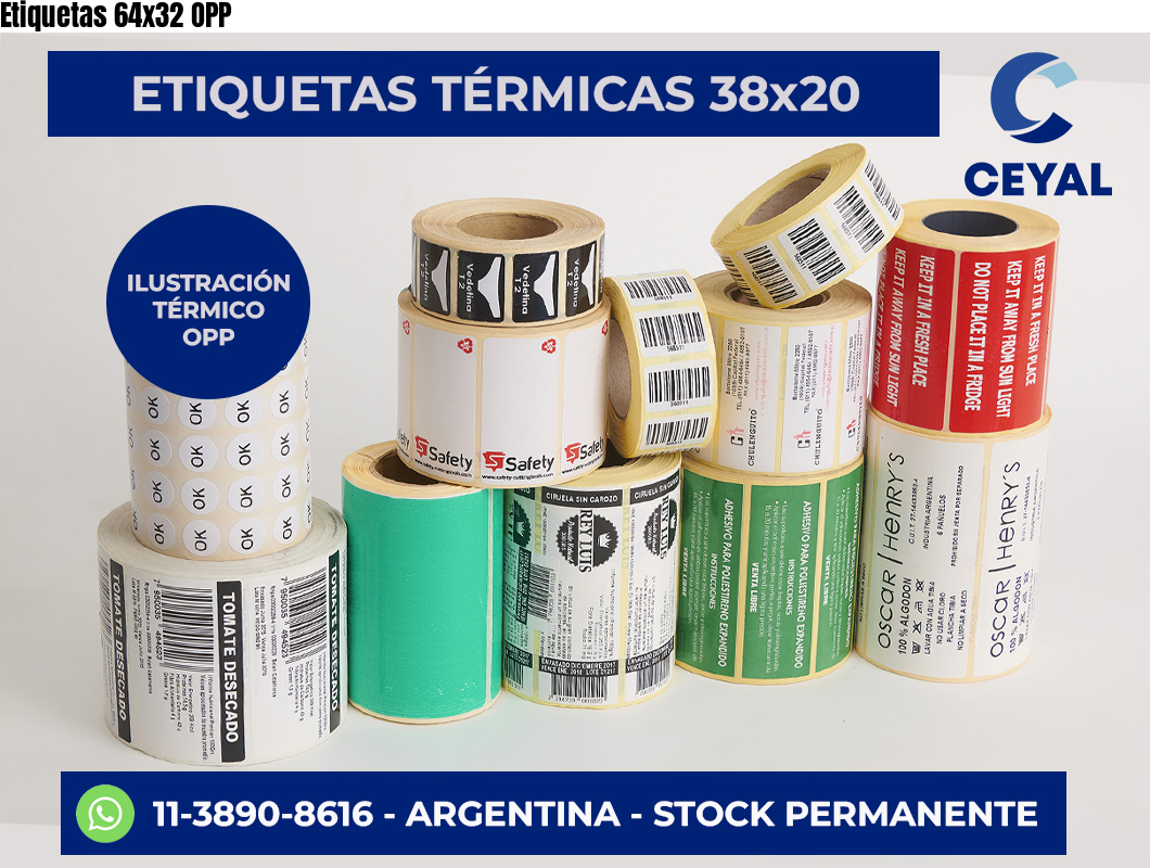 Etiquetas 64×32 OPP