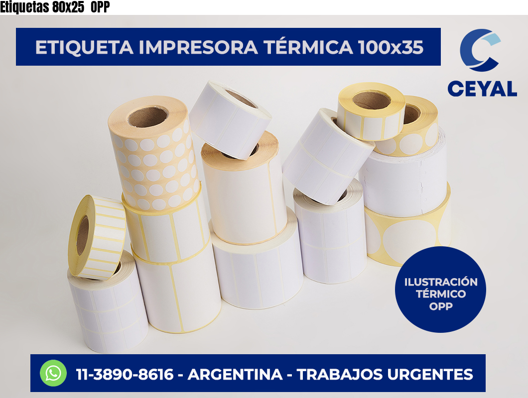 Etiquetas 80×25  OPP