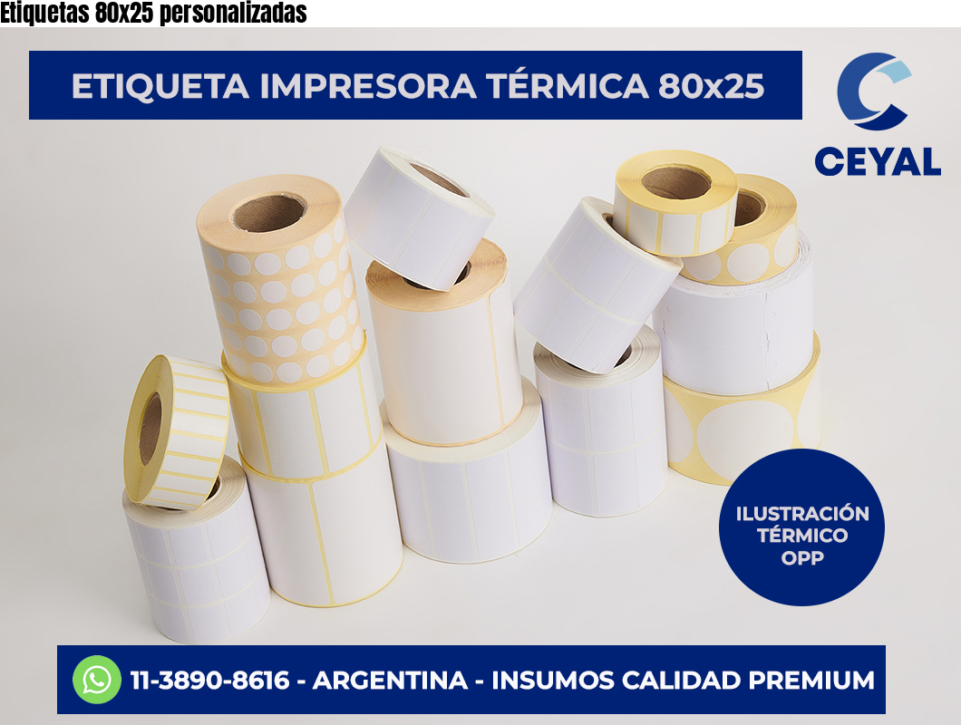 Etiquetas 80×25 personalizadas