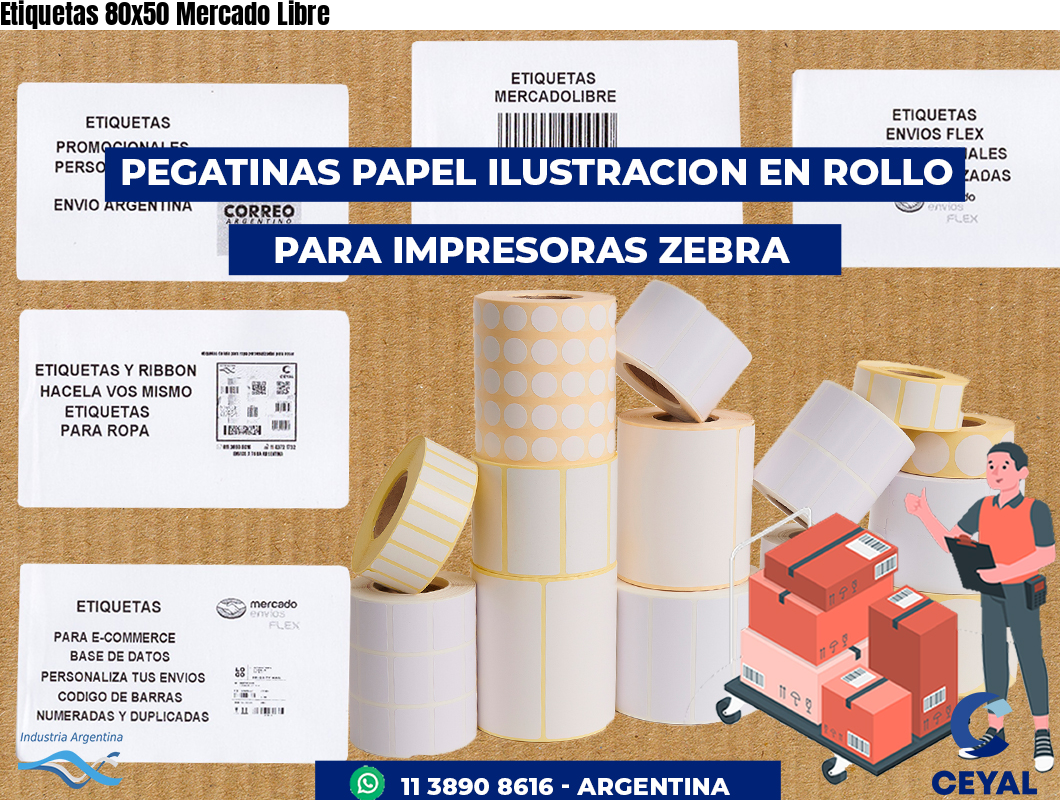 Etiquetas 80x50 Mercado Libre